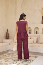 Yara — Peplum Tie Top