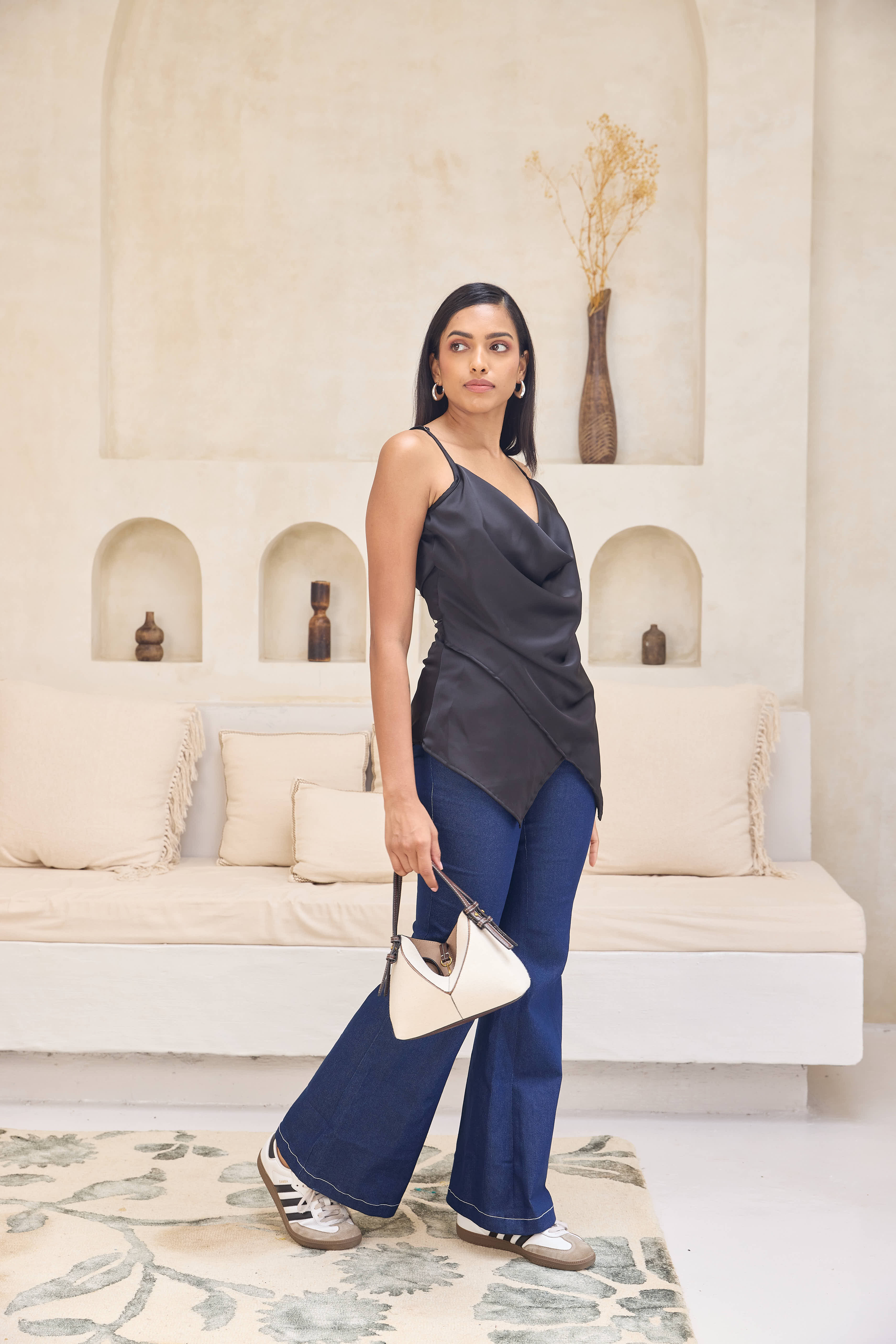 Inara — Satin Cowl Top